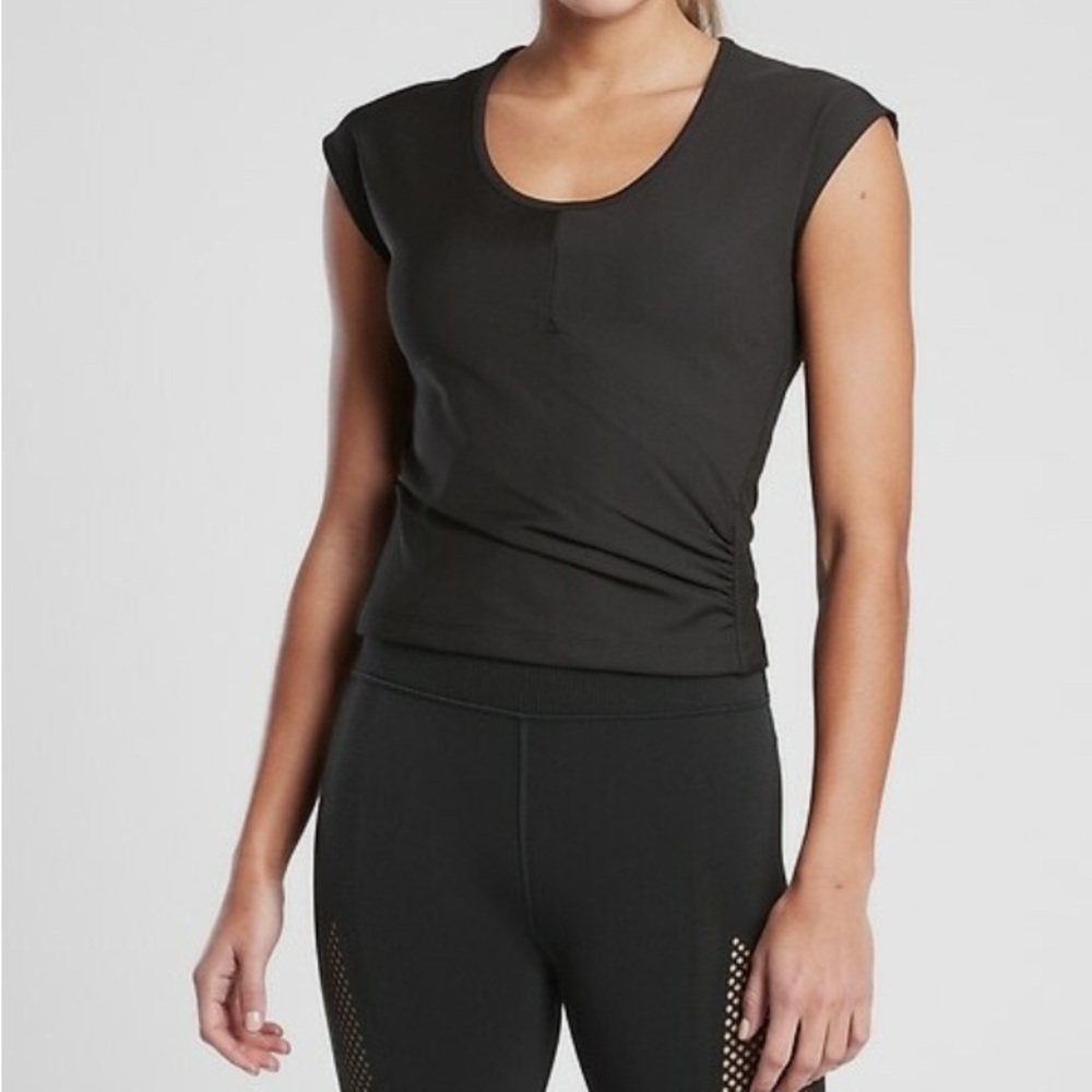 Athleta NWOT Black Bayview Tee